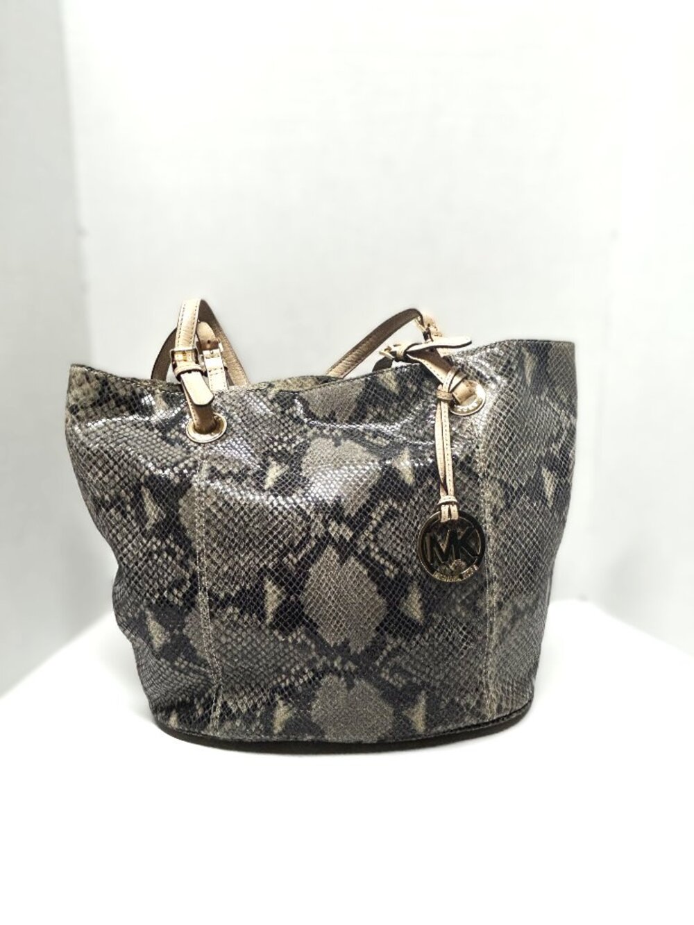 Michael Kors glazed embossed python tote - Picture 2 of 13